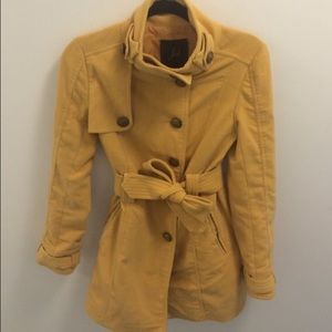 Jack mustard peacoat